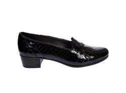MITVAS Pantofi dama, din piele naturala, croco lac, cu toc de 5cm, P18CRN