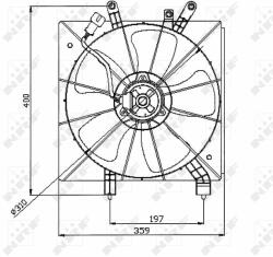 NRF ventilátor, motorhűtés NRF 47043 (47043)