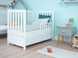 Sleep/fehér/rácsos leesésgátló fehér kiságy