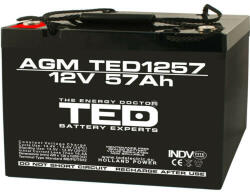 TED Electric Acumulator stationar 12 V 57 Ah AGM VRLA M6 TED Electric (TED1257)