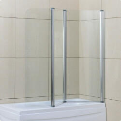 GLADYS Paravan cada pliabil, 130 x 140 cm, sticla 4 mm, profil aluminiu cromat, GLADYS