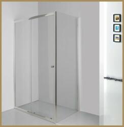 GLADYS Cabina de dus patrata din sticla securizata si aluminiu, 120 x 90 cm, GLADYS (RDR06F)