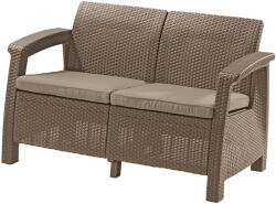 Keter Canapea de gradina CORFU II LOVE SEAT Capuccino + Masuta cafea Corfu II (227644)