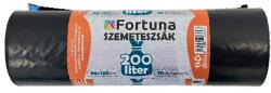 Fortuna Szemeteszsák FORTUNA 200L fekete 95x120 cm 10 db/tekercs - papiriroszerplaza