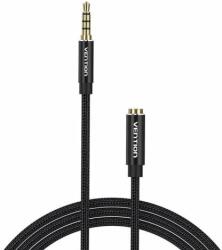 Vention Cablu audio Vention, Jack 3.5mm (T) la Jack 3.5mm (M), 3m, conectori auriti, braided BBC, negru (BHCBI) (BHCBI)