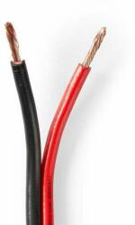Nedis Cablu pentru difuzor | 2x 2, 50 mm2 | CCA | 100, 0 m | Rotund | PVC | Negru / Roșu | Înveliș retractabil (CAGW2500BK1000)