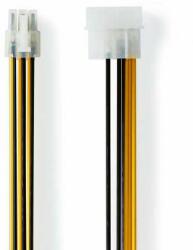 Nedis Cablu de alimentare internă | Mulex Plug | PCI Express Plug | Placat cu aur | 0, 20 m | Rotund | PVC | Negru / Galben | Pungă de plastic (CCGP74060VA015)