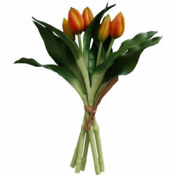 Saska Garden 5 db narancs tulipáns csokor 28cm, mint élő tavaszi dísz (com5902431051796)