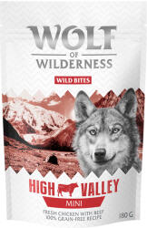 Wolf of Wilderness Wolf of Wilderness Snack - Wild Bites 180 g MINI High Valley Pui & vită