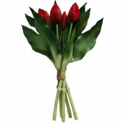 Saska Garden 5 db piros tulipáns csokor 28cm mint élő tavaszi dísz (com5902431051772)