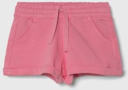 United Colors of Benetton gyerek pamut rövidnadrág rózsaszín, sima, állítható derekú - rózsaszín 130 - answear - 6 590 Ft