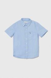 Abercrombie & Fitch gyerek ing pamutból - kék 135/142 - answear - 10 490 Ft
