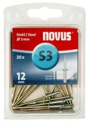 Novus popszegecsek acél S3 12 mm 6.5-8.5 20 db