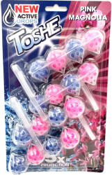  Toshe Pink Magnolia magnólia illatú WC-frissítő és WC-illatosító golyók - 4x55 g