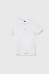 Adidas gyerek póló fehér, nyomott mintás - fehér 176 - answear - 9 790 Ft