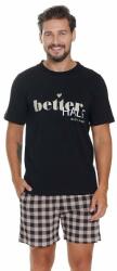 DN Nightwear Pijamale pentru bărbați Best negru cu inscripție, M