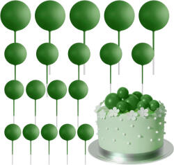  20 darabos műanyag dekorációs gömb - Zöld