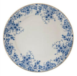 Clayre & Eef CLEEF. BFLFP Porcelántányér 26cm, White Blue Flowers (87174599o8383)