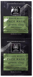  Apivita Express Beauty Green Clay tisztító és kisimító arcmaszk zöld agyaggal (2x8ml)