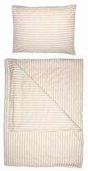 Vlnka Lenjerie de pat stil franțuzesc, din bumbac, dungi maro mărimi așternuturi 200x200 (12-00313-220) Lenjerie de pat
