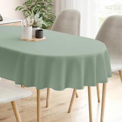 Goldea față de masă 100% bumbac verde salvie - ovală 120 x 200 cm Fata de masa