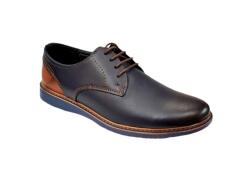 RUSAY OFERTA MARIMEA 41 - Pantofi barbati casual din piele naturala bleumarin cu maro, CIUCALETI SHOES LTEST71BL - ciucaleti