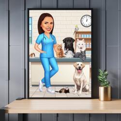 3gifts Caricatura Veterinar - femeie - 3gifts - 180,00 RON