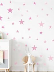 Vanshe Homedecor Falmatrica gyerekszobába - Rózsaszín csillagok