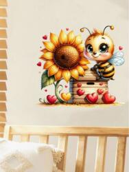 AISHANGKUN Falmatrica gyerekszobába - Méhecske napraforgóval, szívekkel