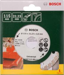 Bosch 115 mm 2607019480 Disc de taiere