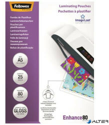 Fellowes Meleglamináló fólia, 80 mikron, A5, fényes, 25 db, FELLOWES (5396003) - alter