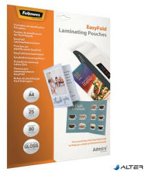 Fellowes Meleglamináló fólia, 80 mikron, A4, fényes, 25 db, FELLOWES "Admire Easyfold (5601901) - alter