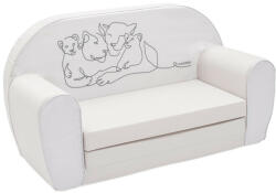 NEW BABY Gyermek kanapéágy New Baby Lion Family light grey