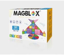 MAGBLOX Set magnetic Magblox - 101 piese magnetice de constructie transparente (MBL-101) - ookee Jucarii de constructii magnetice