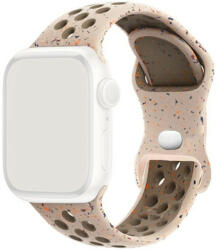 Ricardo Curea pentru Apple Watch 38/40/41mm, silicon sport, bej