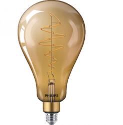 Philips Bec LED vintage (decorativ) Philips Classic Gold Giant A160, EyeComfort, E27, 7W (40W), 470 lm, lumina calda (1800K), dimabil, cu fillament, 29.3x16.2cm (000008719514313767) - shoppix