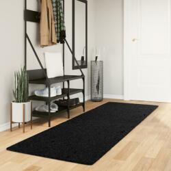 vidaXL PAMPLONA fekete magas szálú bolyhos modern szőnyeg 80 x 250 cm (375275)