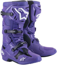 Alpinestars Tech 10 motoros csizma lila-fekete-fehér