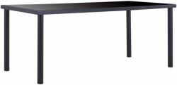 vidaXL fekete edzett üveg étkezőasztal 180 x 90 x 75 cm (281855) - pepita