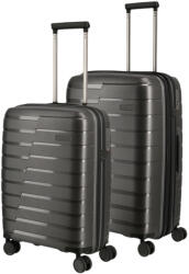 Travelite Air Base antracit 4 kerekű kabinbőrönd és közepes bőrönd (Air-Base-S-M-antracit)