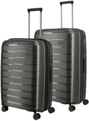 Travelite Air Base antracit 4 kerekű közepes bőrönd és nagy bőrönd (Air-Base-M-L-antracit)