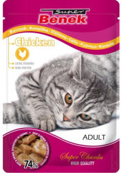 Super Benek Premium, Hrana umeda pentru pisici adulte, cu pui in sos, 24x100g