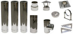 PRO INVEST Sistem complet coș de fum izolat inox D160, 3, 5 m, VULCANO (00700153)
