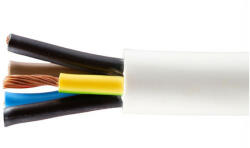  Cablu electric multifilar din cupru cu izolatie pvc, flexibil MYYM 5 x 0.75 mmp (H05VV-F 5 G 0,75 alb)