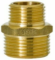 GEBO Niplu redus alama 1/2" x 3/8", filet exterior - filet exterior, GEBO GOLD