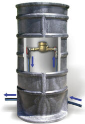 Camin apometru, DN 500 / 1200 echipat cu contor de apa DN 20 (30210008)