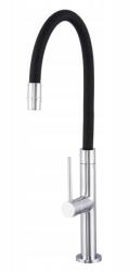 Gamma Flex Slim, magas konyhai csaptelep rugalmas karral H-480 mm, fekete-króm, GMA-BFXSL-CH (GMA-BFXSL-CH)