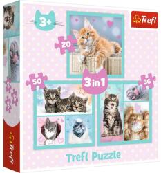 Trefl Puzzle Trefl 3in1 Pisicutele Dragalase (vvt34862) Puzzle