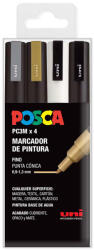 uni Posca PC-3M dekormarker készlet, 4 speciális szín (TUPC3M4SP) - iroda24