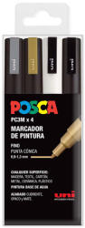 uni Posca PC-3M dekormarker készlet, 4 speciális szín (TUPC3M4SP)